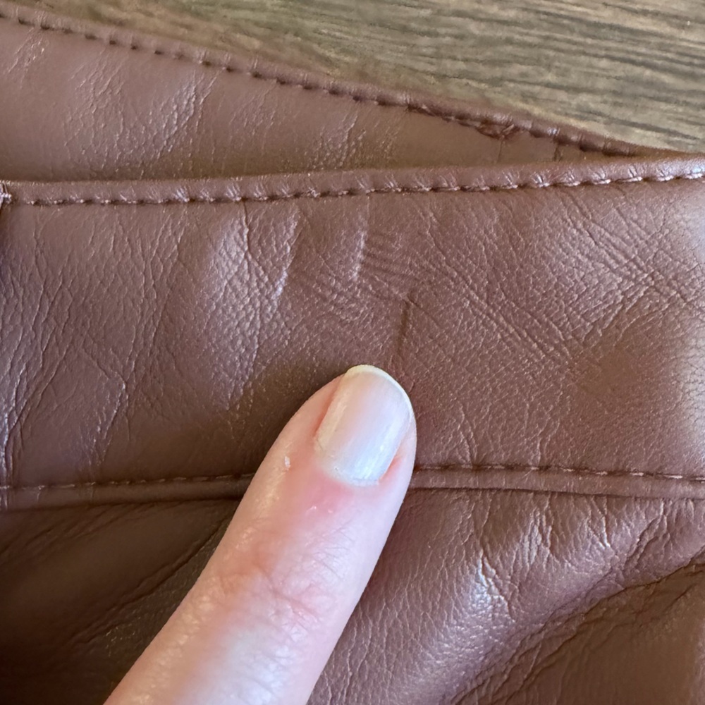 🤎 Aritzia Wilfred Melina Vegan Leather Pants | Cognac Brown 🤎 - Picture 9 of 11